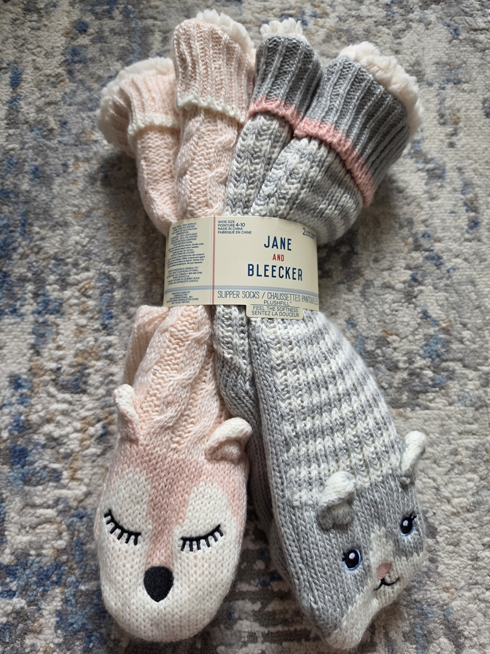 Jane & Bleecker Plush Slipper Socks 2pk– NWT 🧦💕